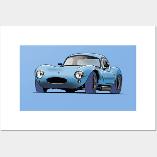 Ginetta G4 Vintage Sports Car in Blue Posters and Art